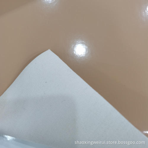 Plain Mirror PU Leather With TC Backing